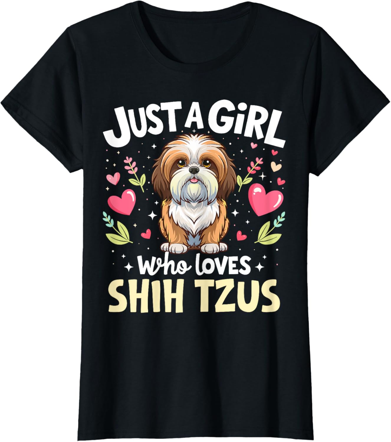 Shih Tzu Dog Breed Puppy Shih Tzu Pet Lover Girls T-Shirt