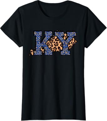 Kentucky Leopard Print KY Pride Kentucky Girl Cute State T-Shirt