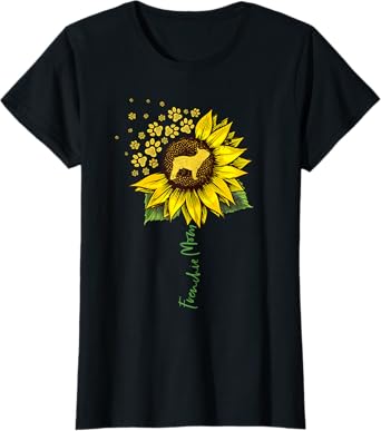 Frenchie Mom Sunflower French Bulldog Lover Gifts Dog Mama T-Shirt for Women Girls Kids