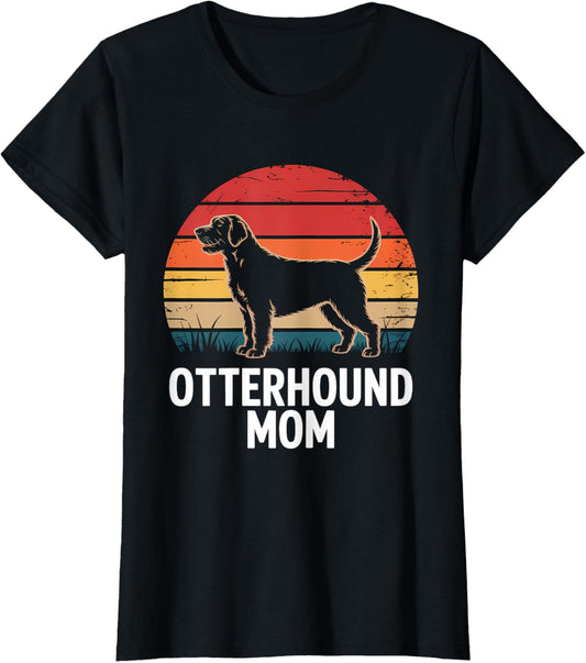 Retro Sunset Otterhound Mom T-Shirt