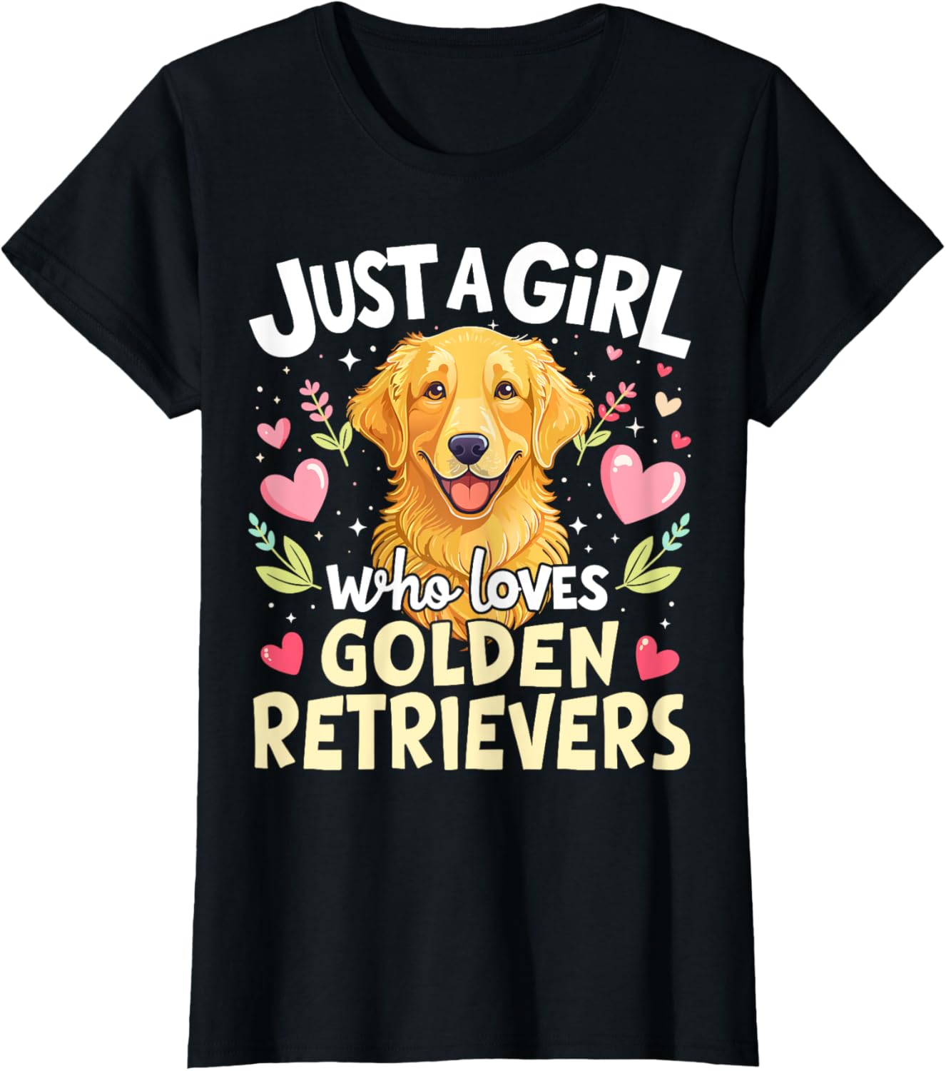 Golden Retriever Dog Breed Puppy Golden Pet Lover Girls Kids T-Shirt