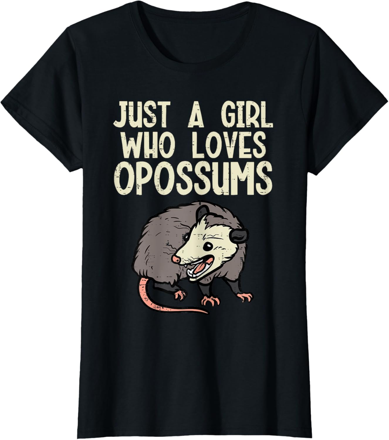 Girl Who Loves Opossums Possum Street Cat Women Girls Kids T-Shirt