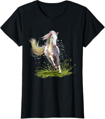 Horse Lover Shirt Girls Horseback Riding Equestrian Horse T-Shirt