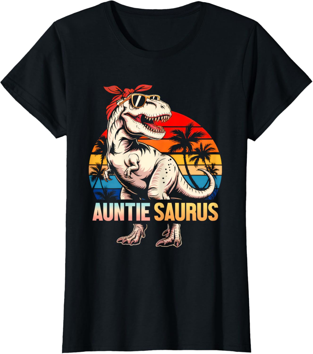 Auntiesaurus T Rex Dinosaur Auntie Saurus Auntie Family T-Shirt