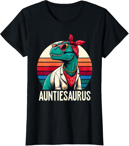 Auntiesaurus T Rex Dinosaur Auntie Saurus aunt T-Shirt
