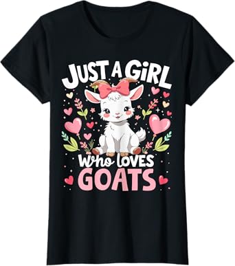 Goat Shirt Just A Girl Who Loves Goats Lover Kids Boy T-Shirt