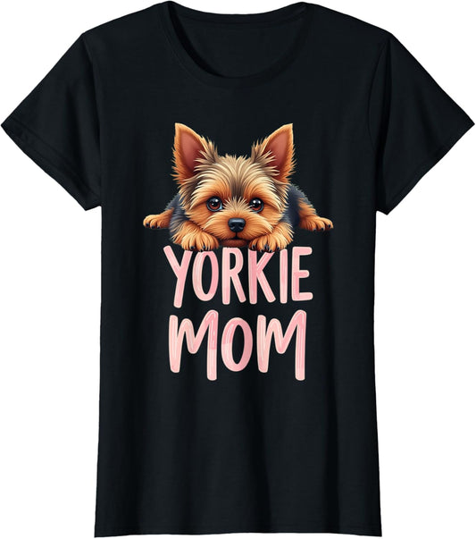 Yorkshire Terrier Mom Dog Yorkie Mama Cute Puppy T-Shirt