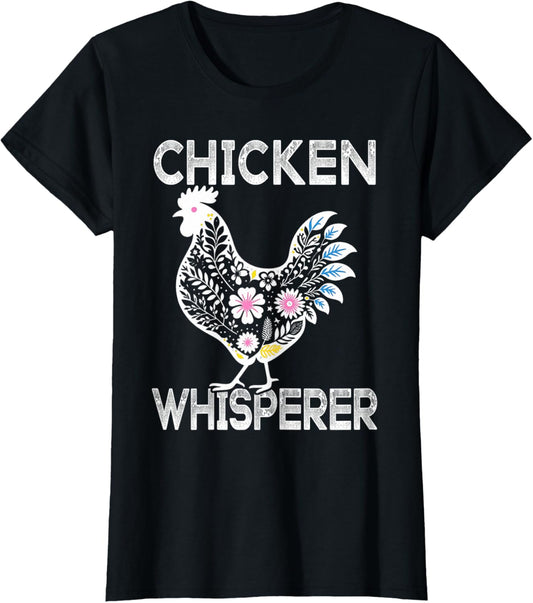 Cute Chicken Lover Gifts Women Girls Funny Chicken Whisperer T-Shirt