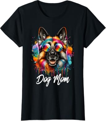 German shepherd Owners Dog Mom for Dog lovers Dog pop art T-Shirt