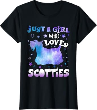 Womens Just A Girl Who Loves Scotties Funny dog lovers gifts T-Shirt