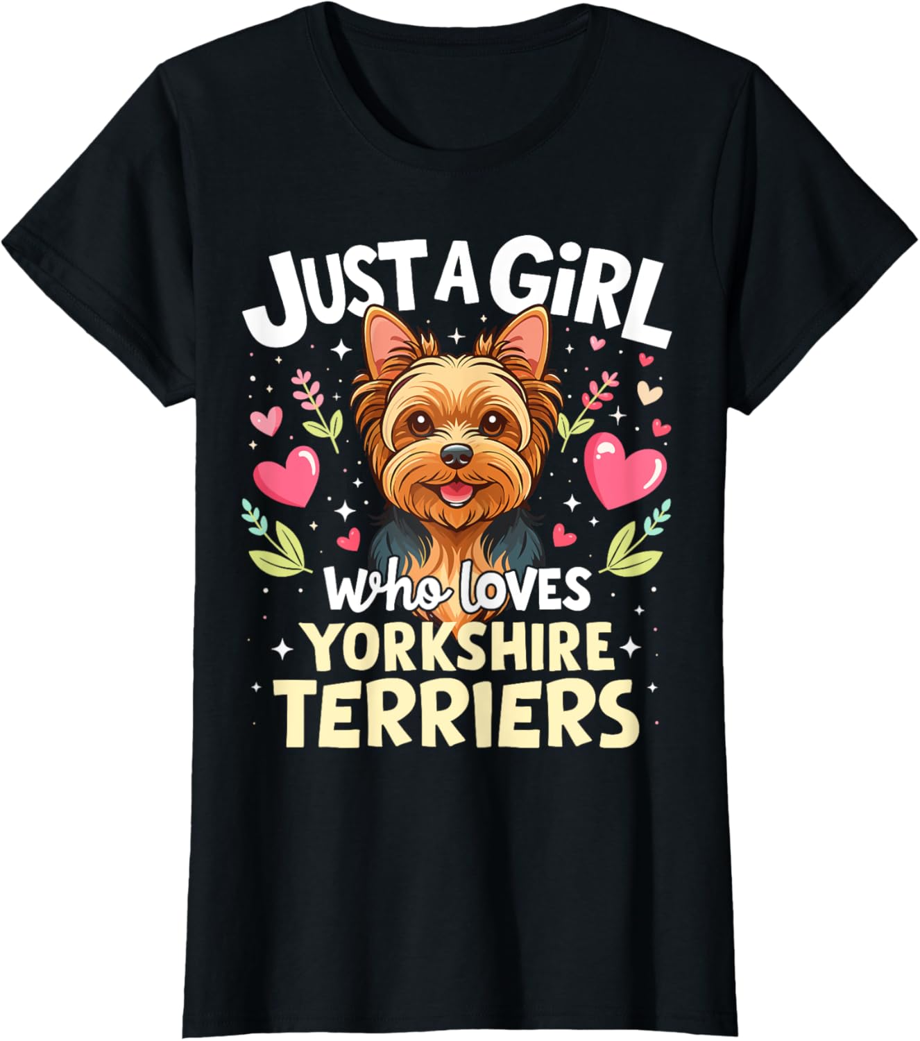 Yorkshire Terrier Dog Breed Puppy Yorkie Pet Lover Girls T-Shirt