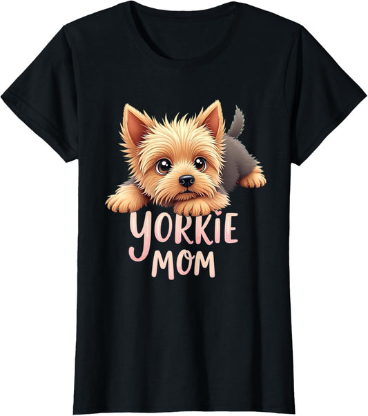 Yorkshire Terrier Mom Dog Yorkie Mama Cute Puppy T-Shirt