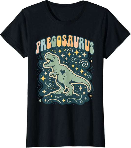 Pregosaurus Funny Graphic for Future Mom And Dinosaur Lovers T-Shirt