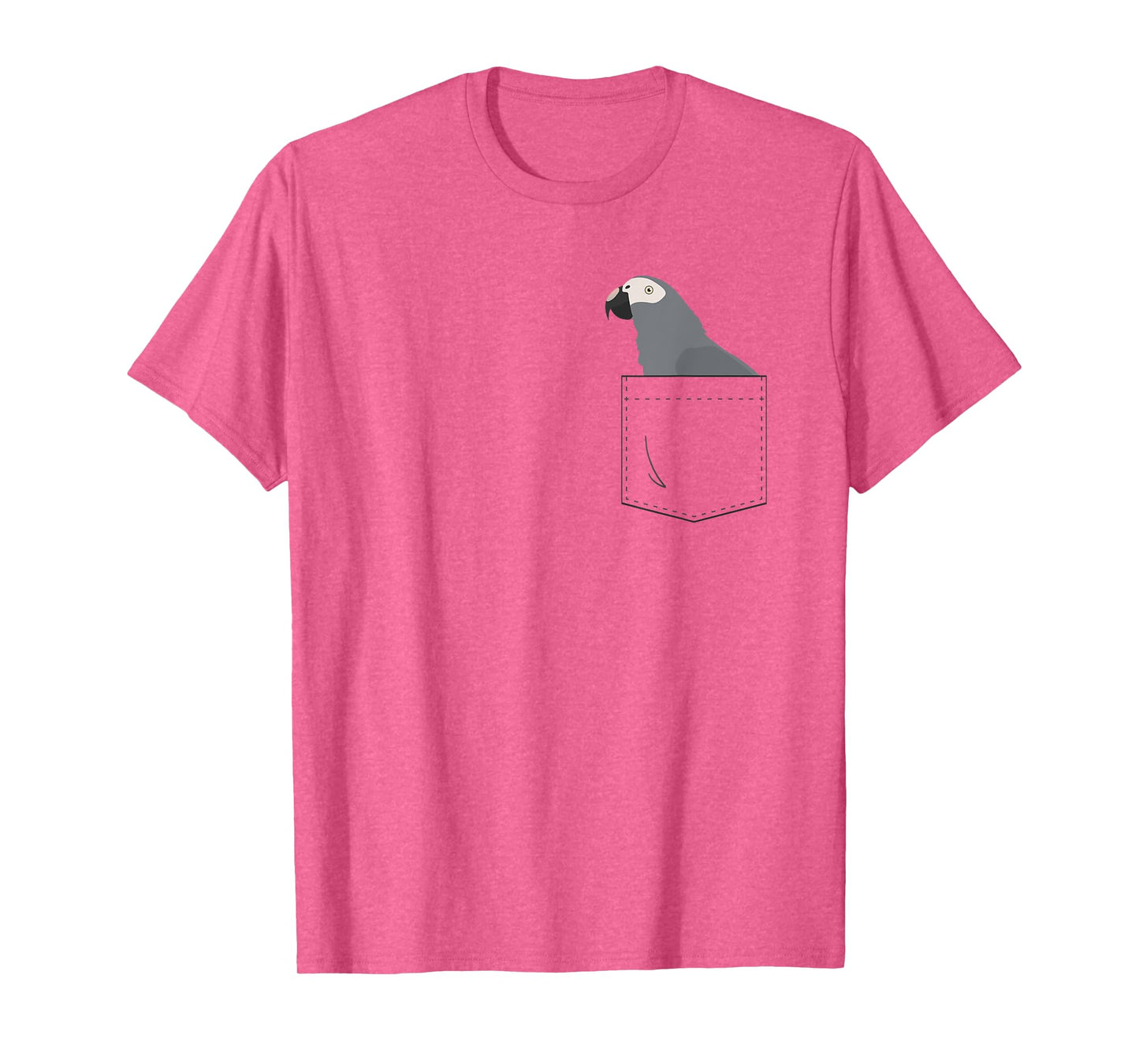 Timneh African Grey Parrot in Fake Pocket T-Shirt
