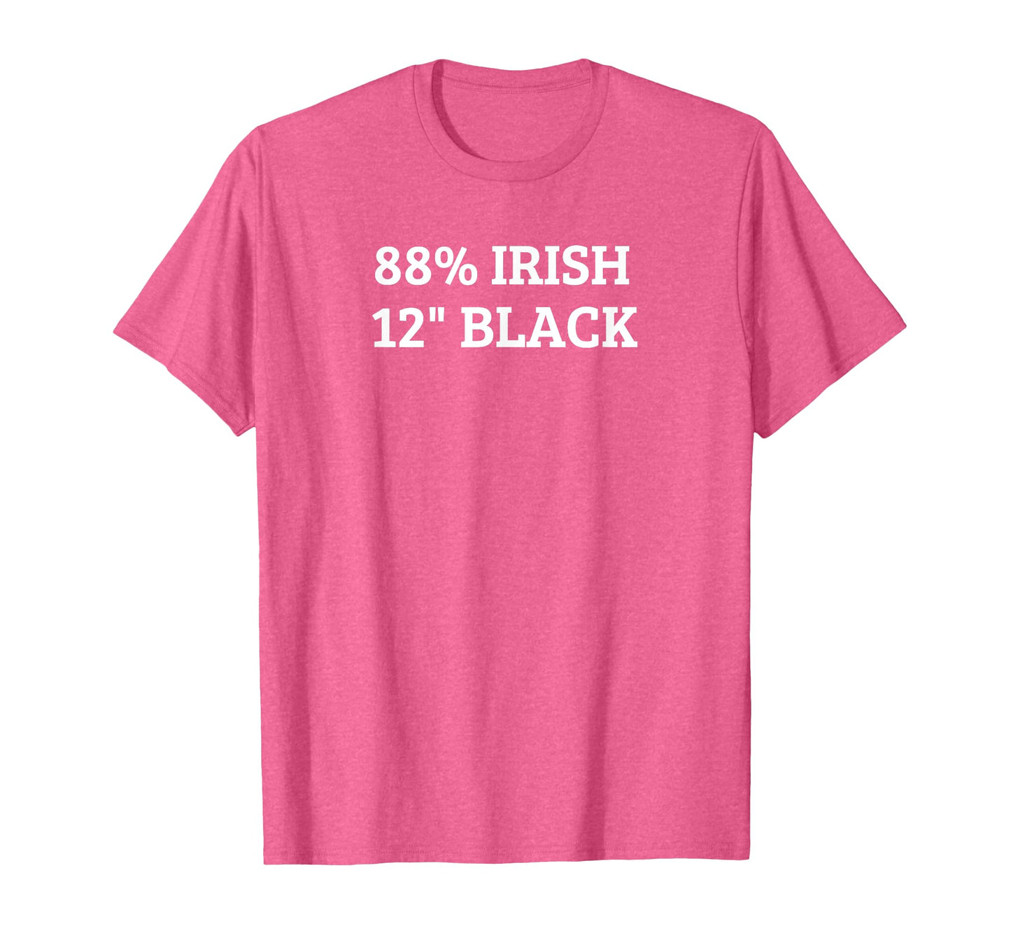 Mens 88% Irish 12" Black Funny Novelty T-Shirt