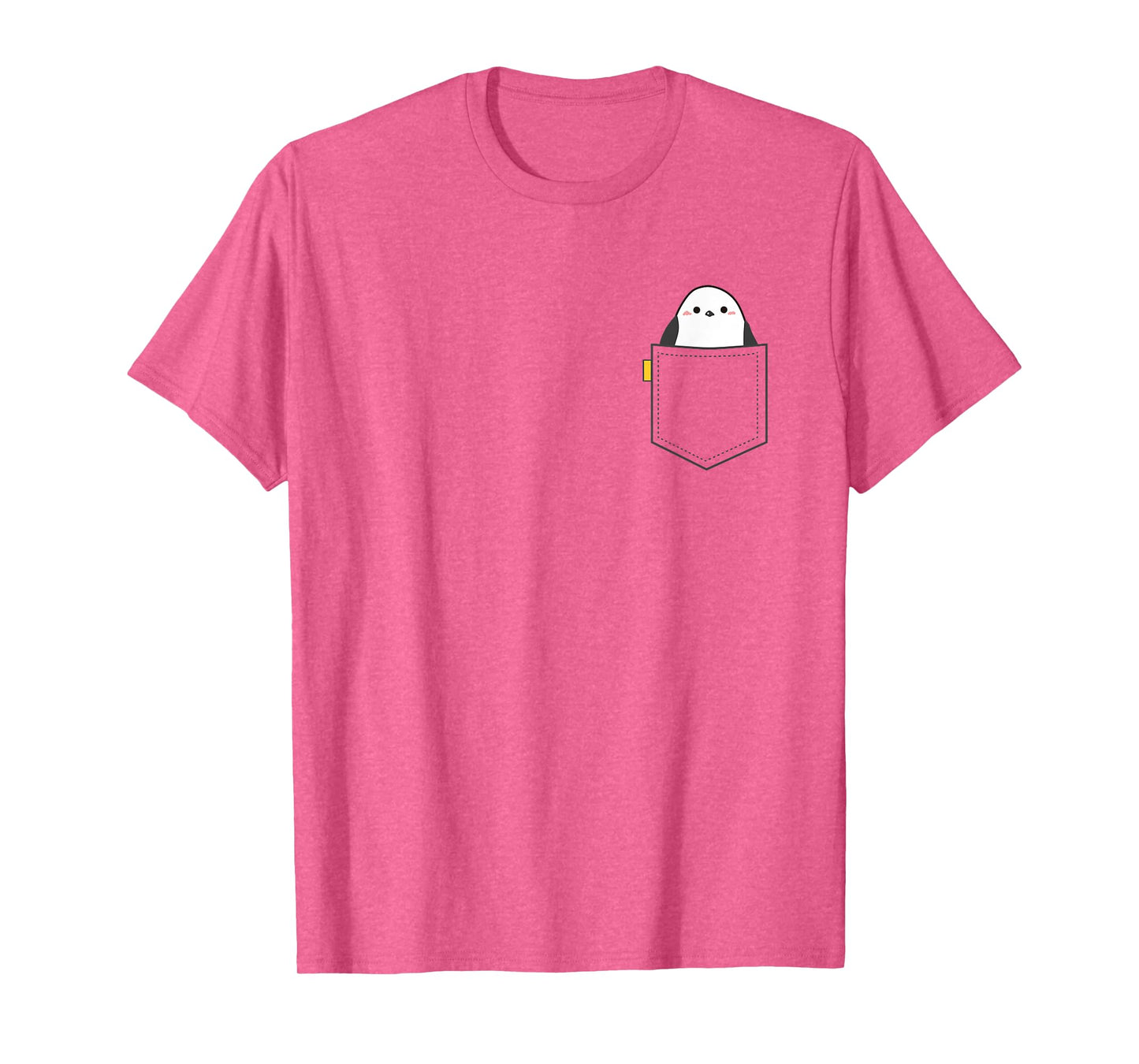 Shimaenaga Bird Wild Bird Hokkaido Snow Fairy Illustration One Point Pocket Design Cute T-Shirt