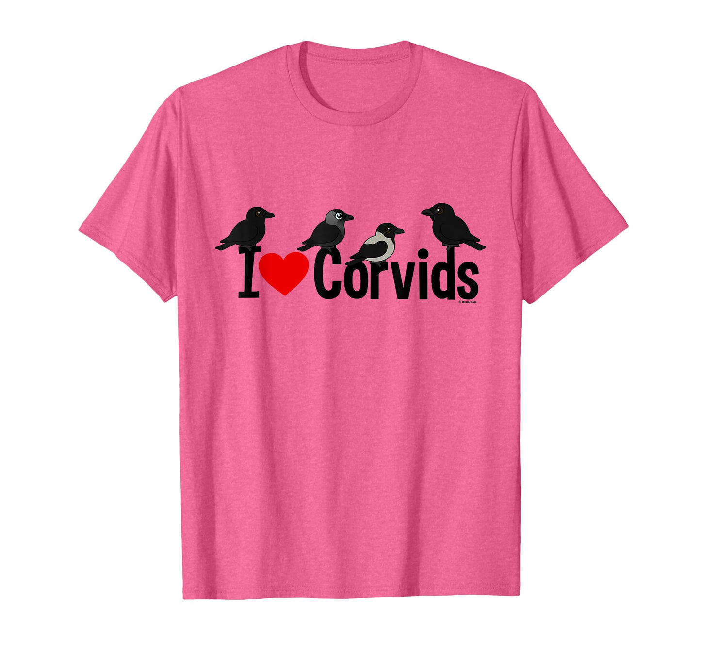Crows, Ravens, Jackdaws! Cute I Love Corvids Cartoon T-Shirt