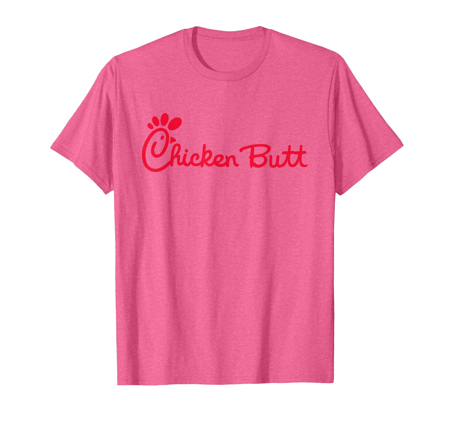 Casual Biscuits Chicken Butt T-Shirt - Unisex-Adults, Kids - White - Short Sleeve - Cotton 60%, Polyester 40%