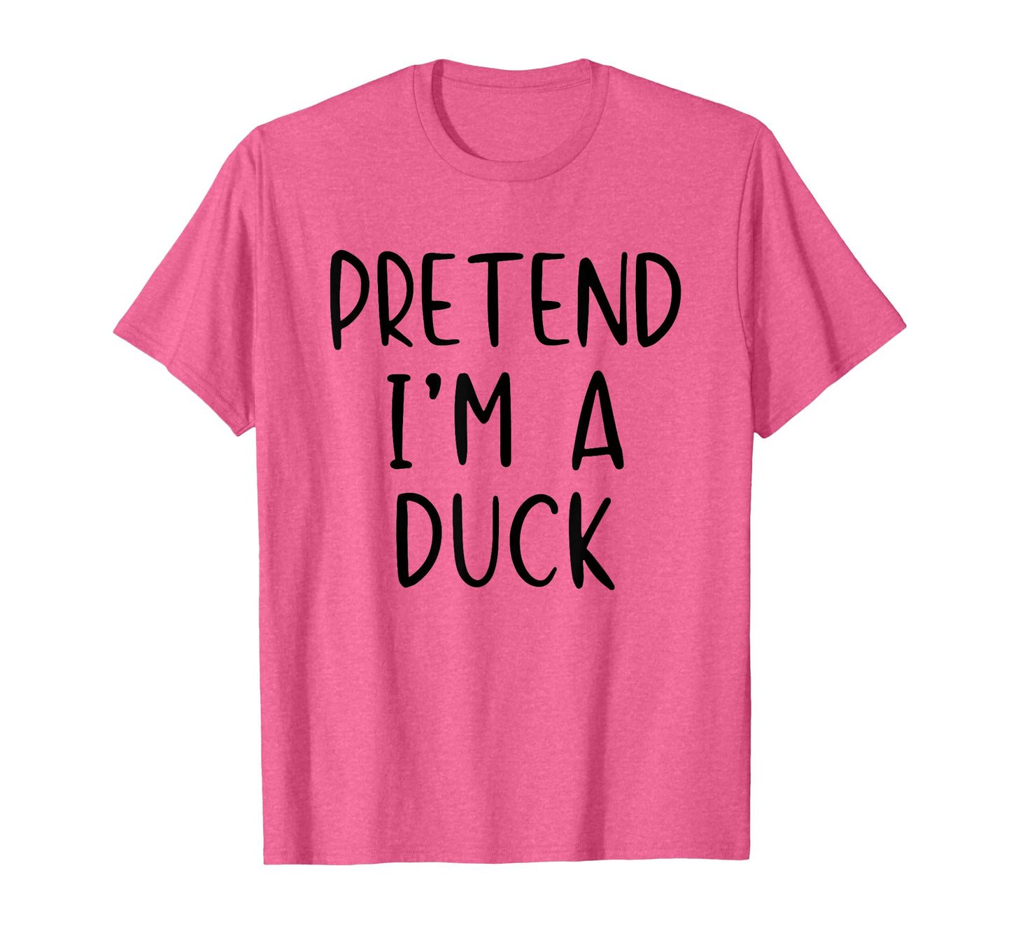 Pretend Duck Costume Halloween Lazy Funny Quick T-Shirt