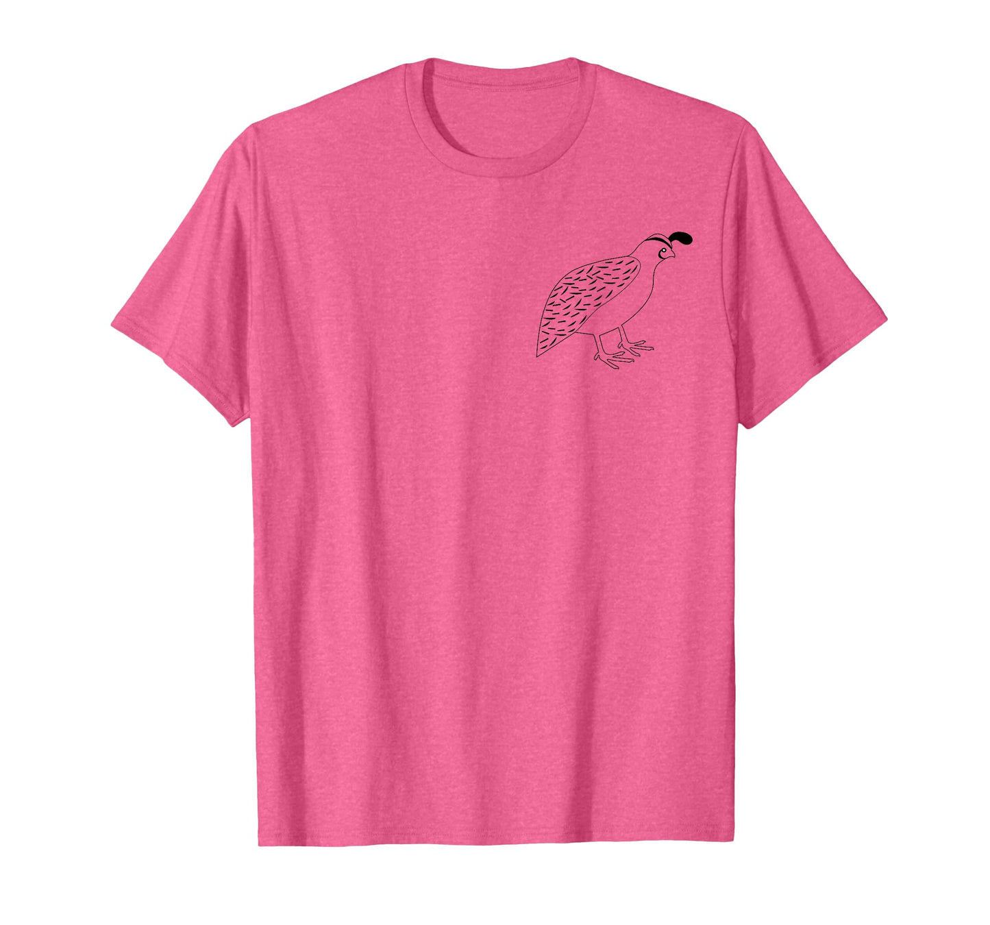 Cool Quail Game Bird California State Drawing Pocket Print T-Shirt