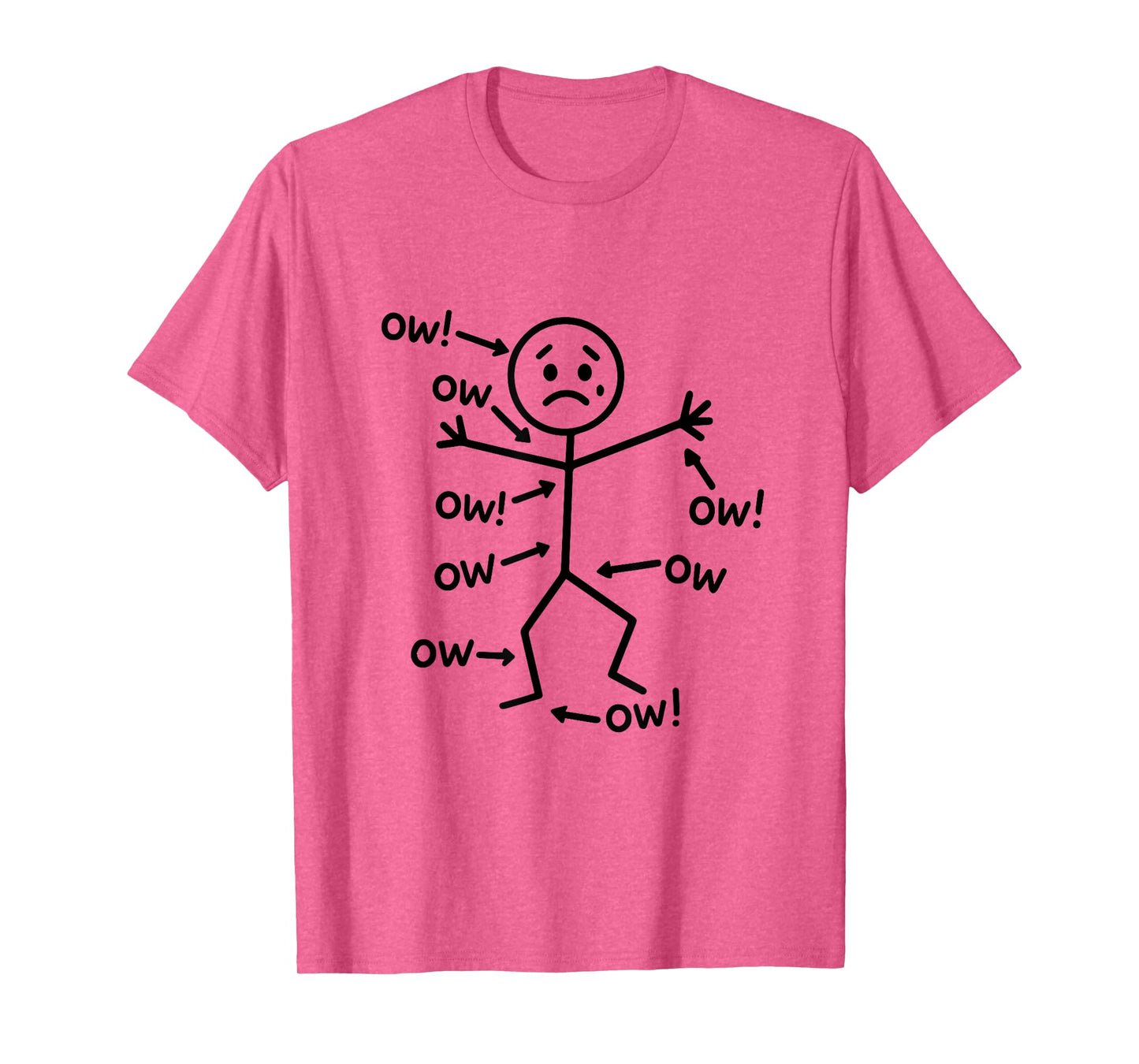 Funny Ow Ow Ow Ow Ow Ow Ow Character T-Shirt