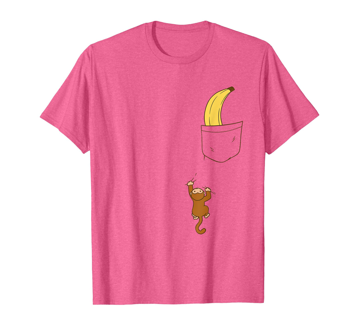 Funny Monkey Climbs A Tshirt To Get Banana Kids Cute Monkey T-Shirt