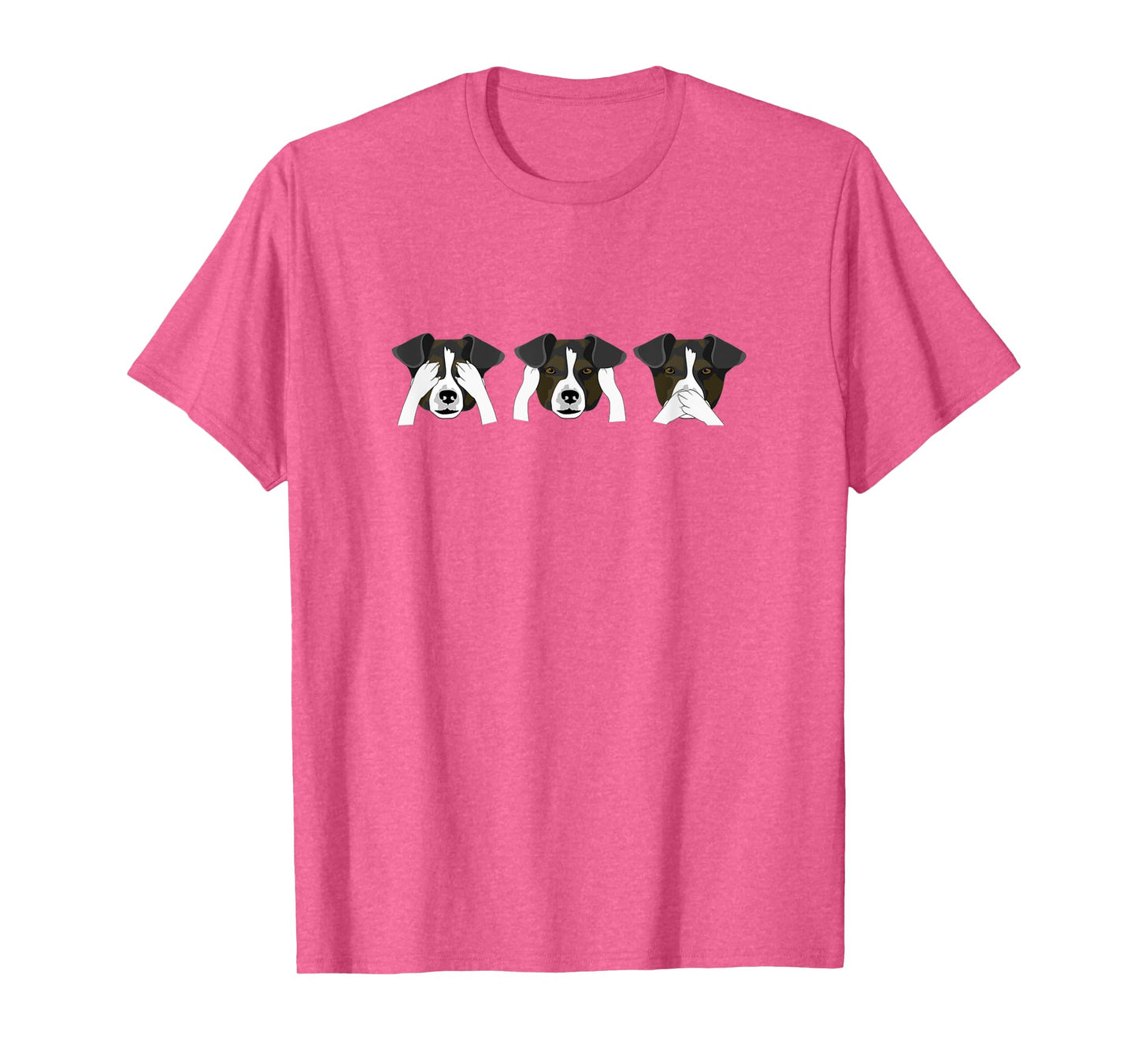 See no evil, Hear No Evil Speak No evil Dog Tshirts Funny T-Shirt for Men Women Girls Kids