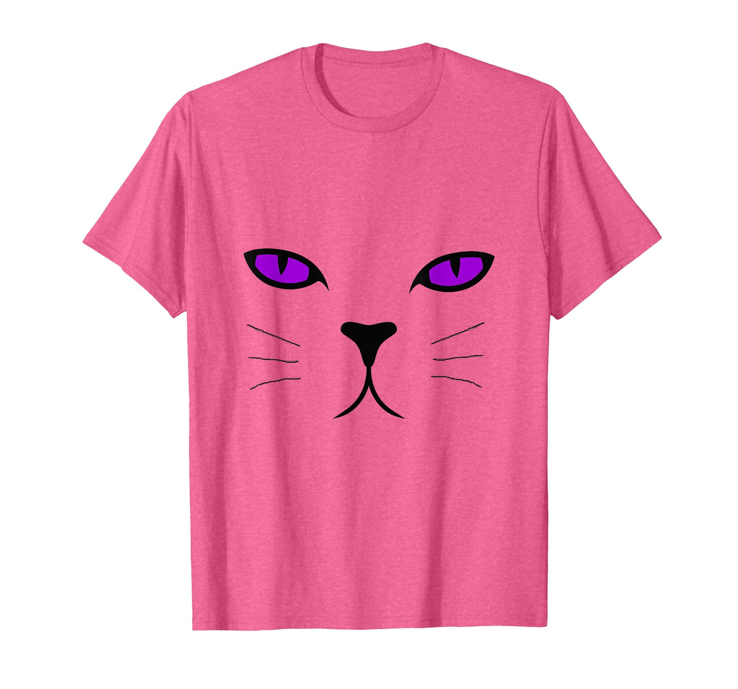 Giant Cat Face Purple Eyes Halloween Costume Shirt Men Women Kids T-Shirt