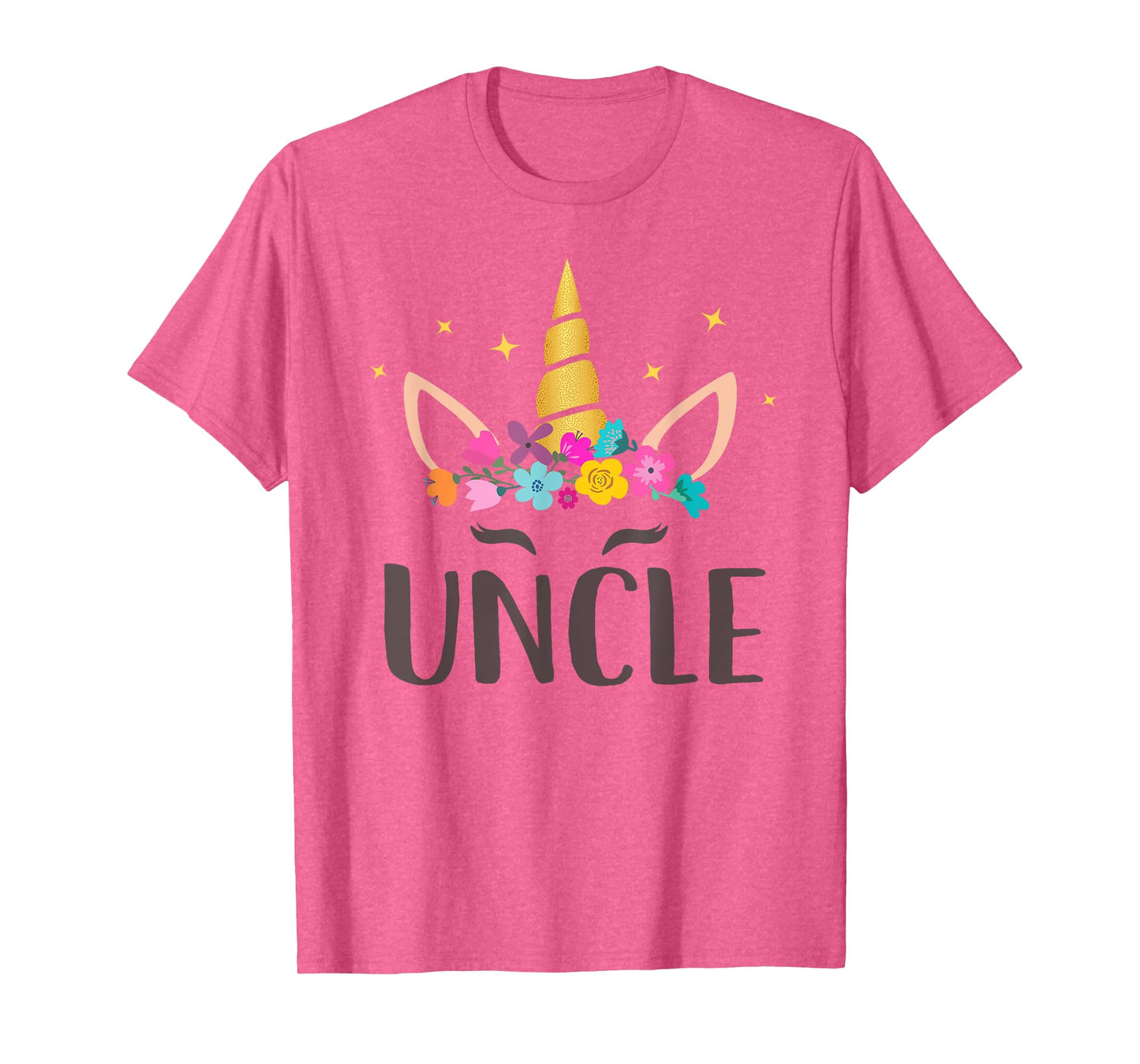 Uncle Unicorn Floral Birthday Matching T-Shirt