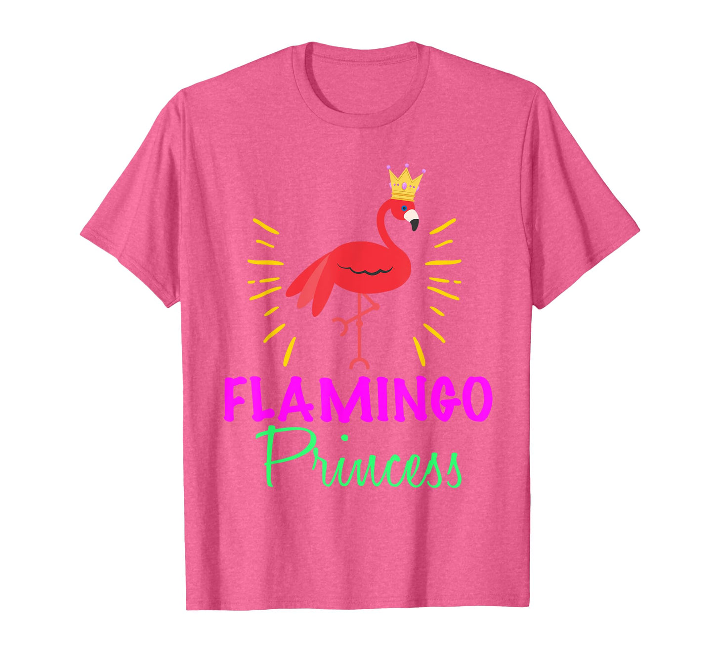 Flamingo Princess With Crown Wading Bird Lover Novelty Shirt T-Shirt