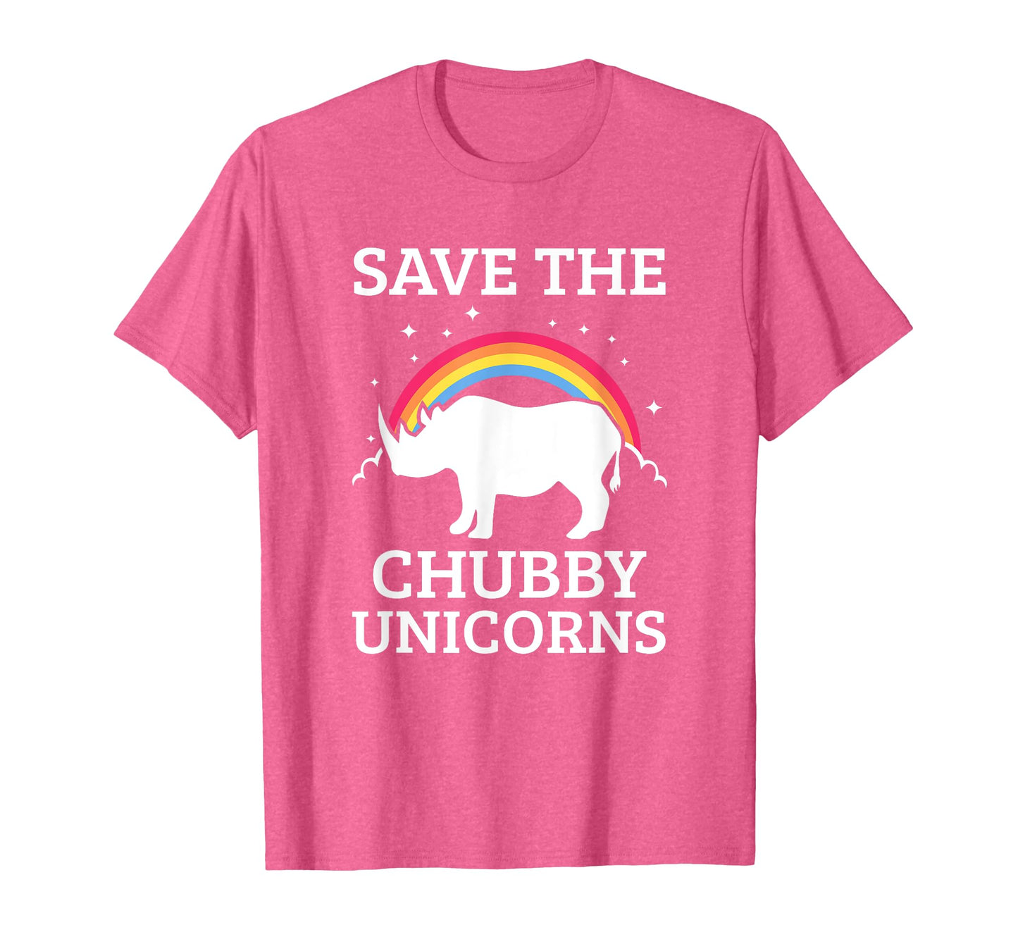 Save The Chubby Unicorns Rhino Rainbow T-Shirt