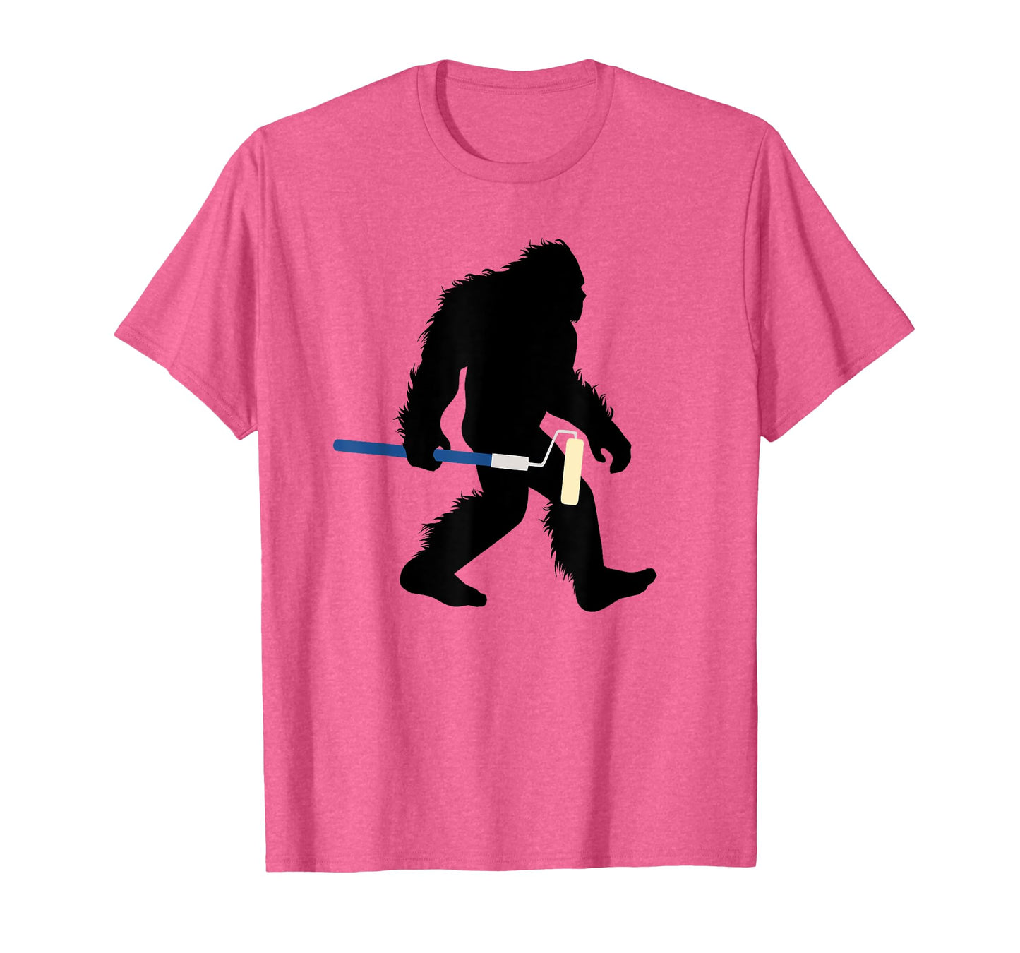Bigfoot With Paint Roller Sasquatch Home Painter T-Shirt