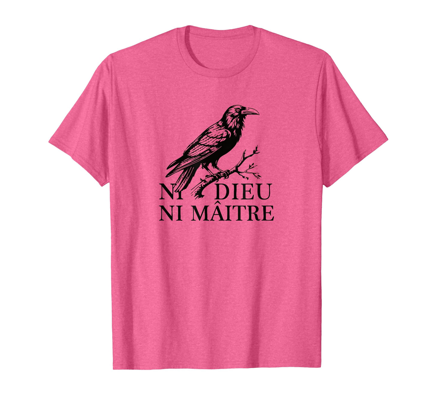 No God No Masters, Ni Dieu Ni Maitre, Retro Crow Bird T-Shirt