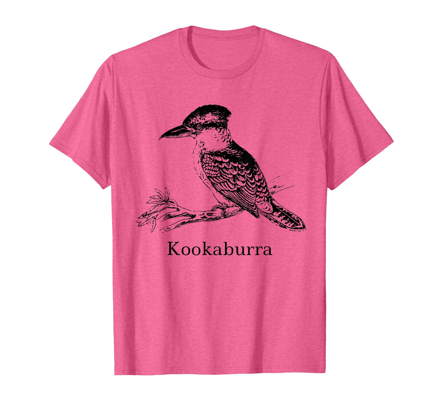 Kookaburra T-Shirt Bird Tee Shirt Ornithology Black Lines T-Shirt