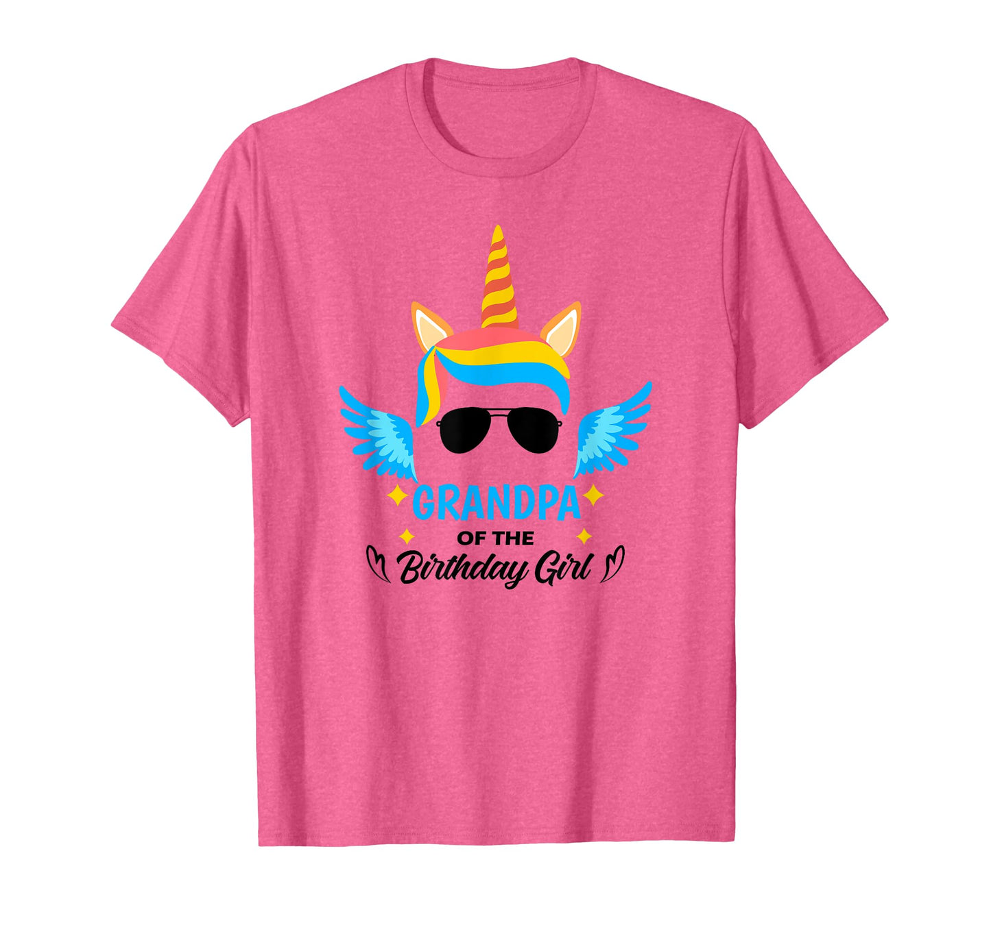 Grandpa of The Birthday Girl Grandfat Unicorn First Birthday T-Shirt