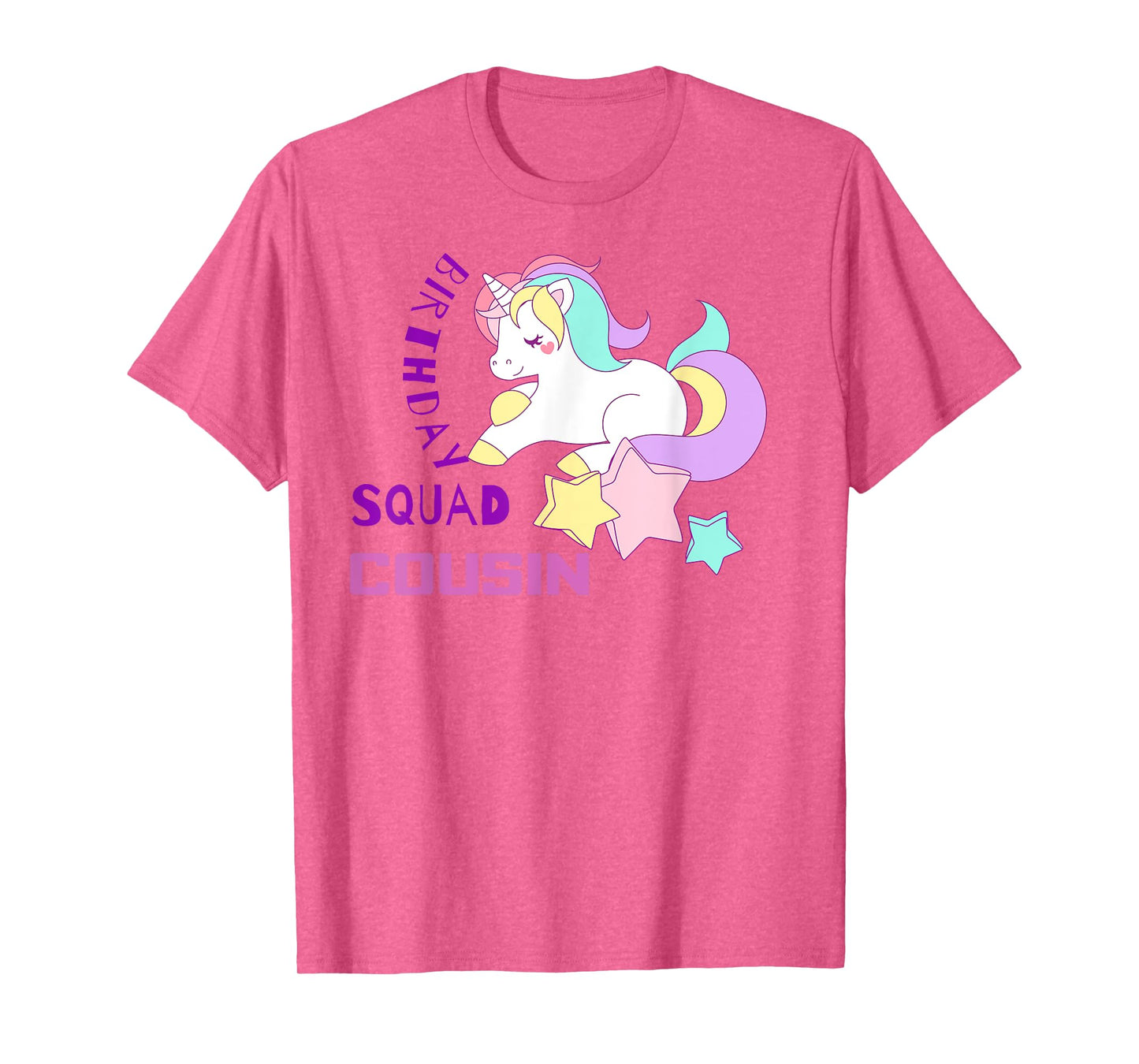 Cousin Of The Birthday Girl Unicorn Party Squad T-Shirt
