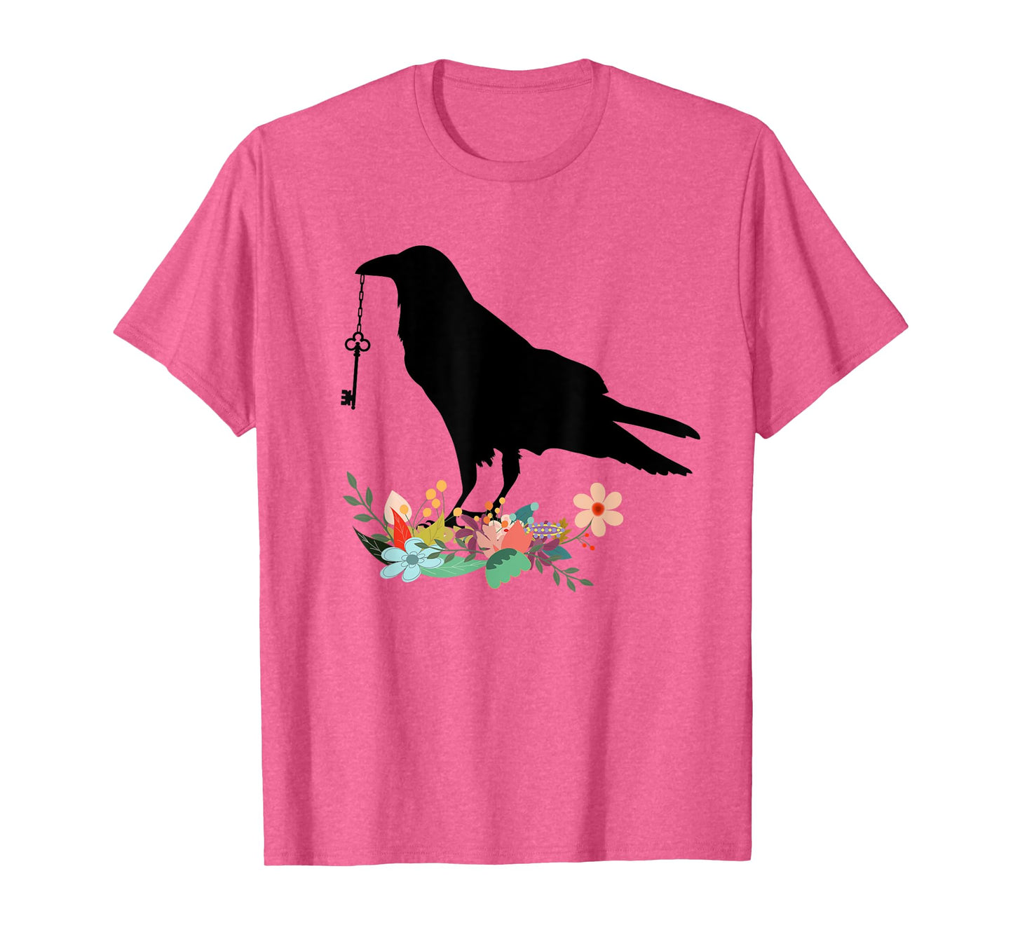 Blackbird With Key T-Shirt Crow Tee Shirt T-Shirt