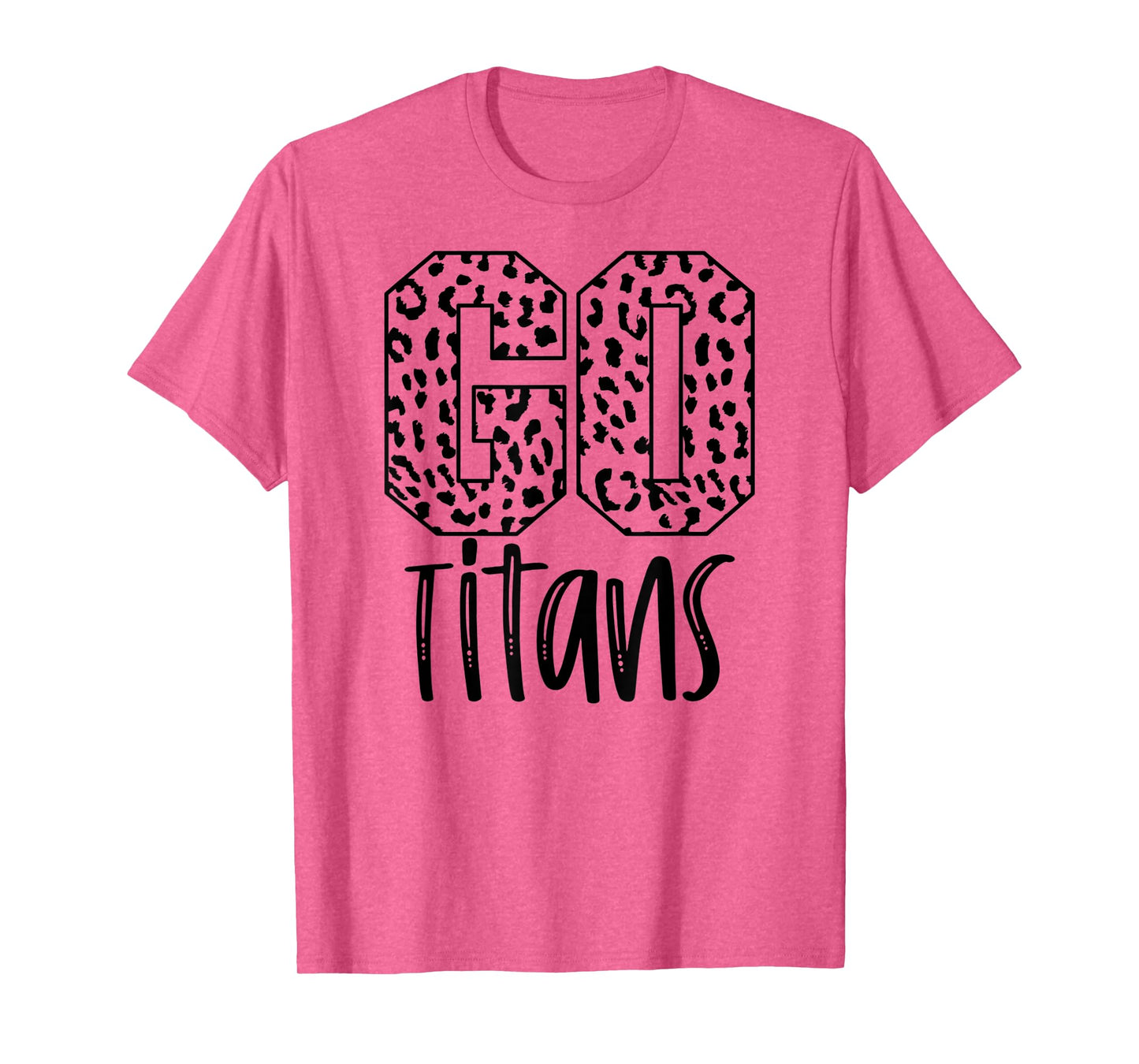 Titans Team Mascot School Spirit Game Night Leopard Print T-Shirt