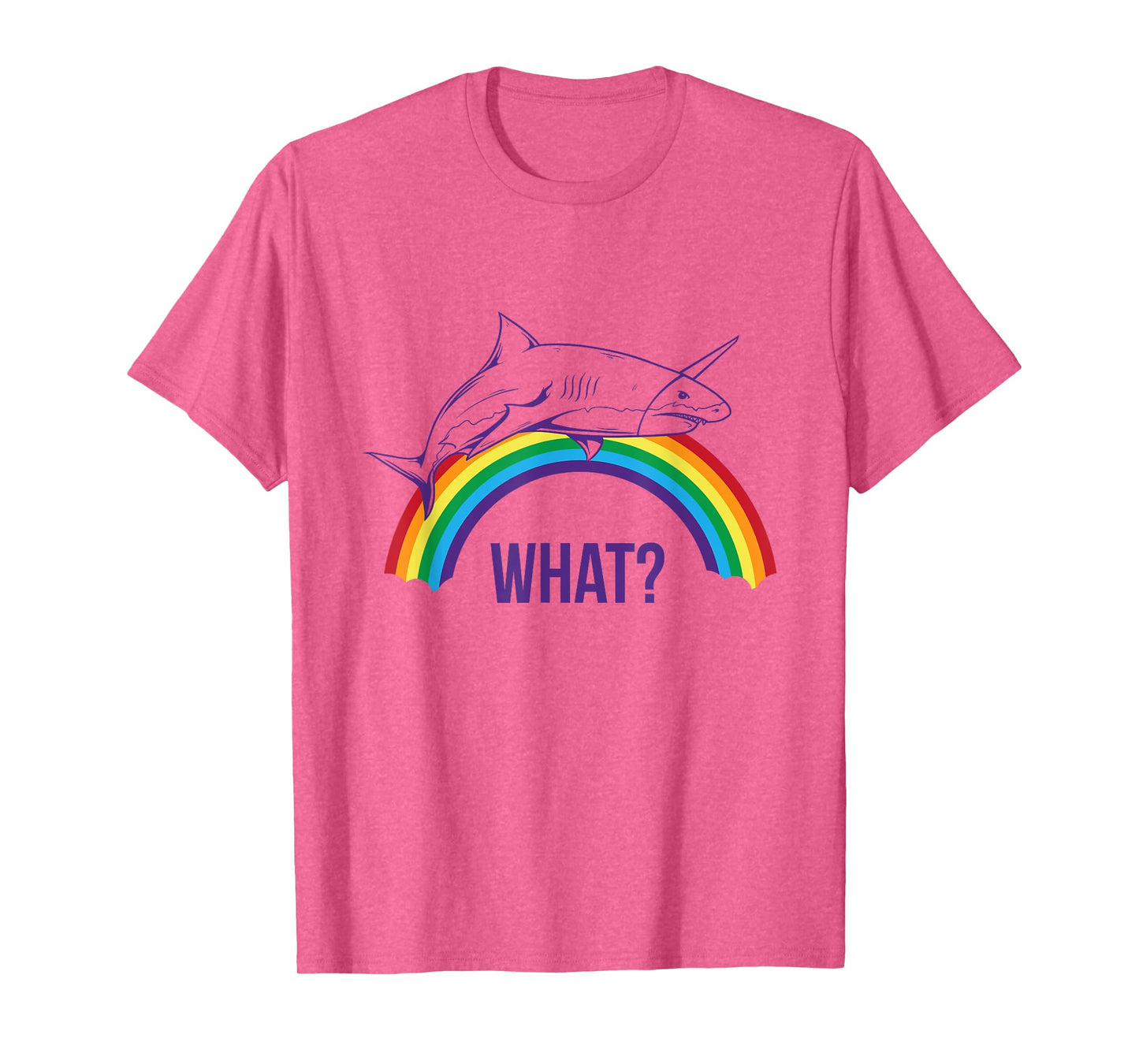 Unicorn Shark "What" Cute Rainbow Pride Graphic T-Shirt T-Shirt