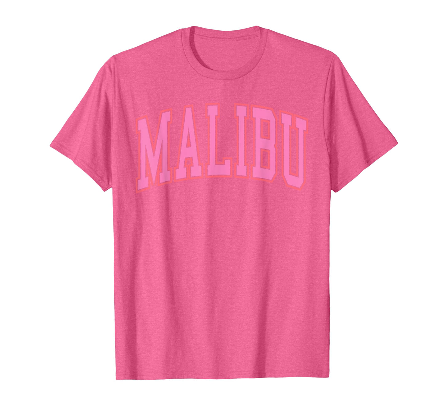 Preppy Varsity Pink Malibu California for Women Teen Girls T-Shirt