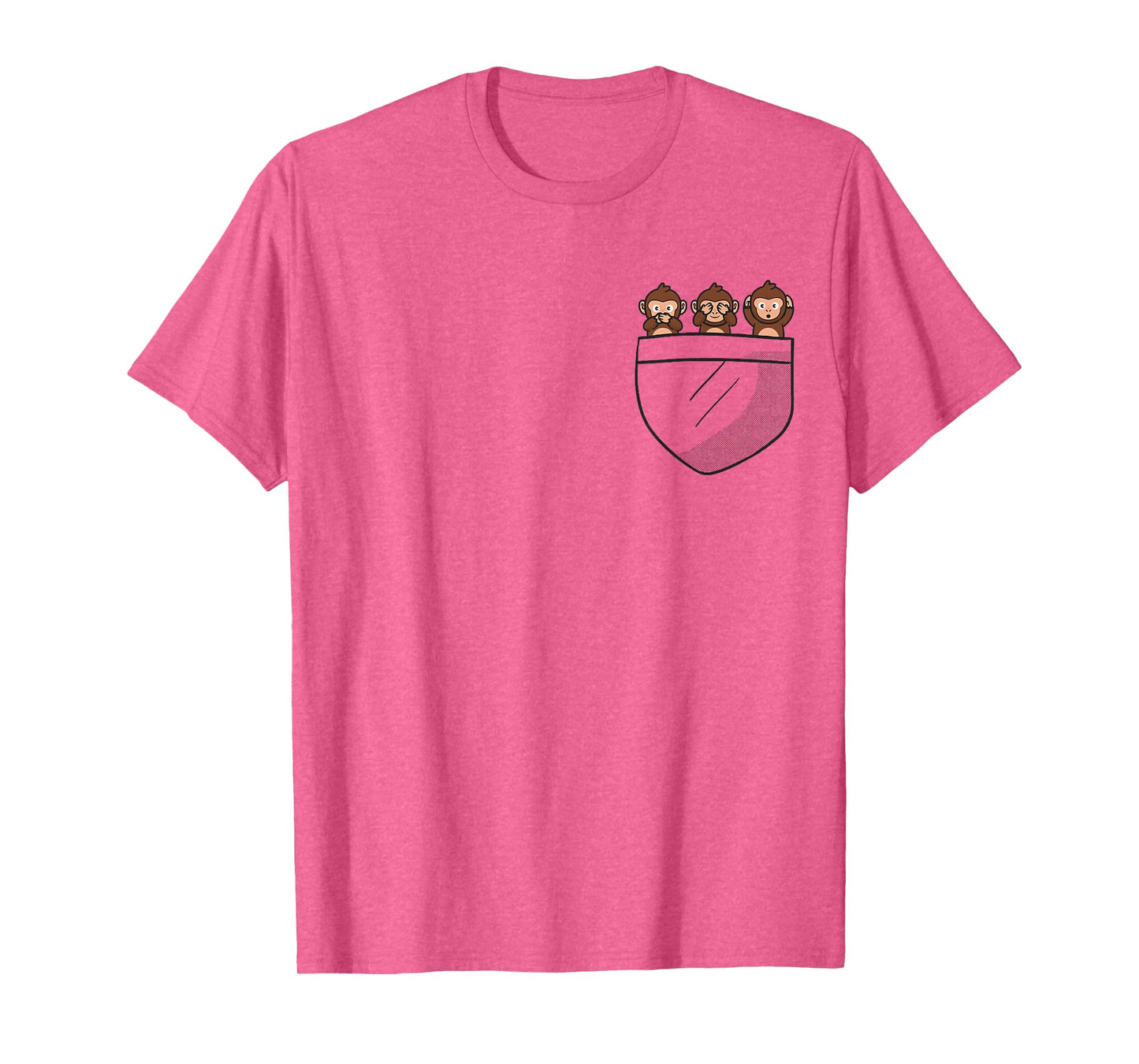 See three wise monkeys, hear no evil animal in the bag T-Shirt