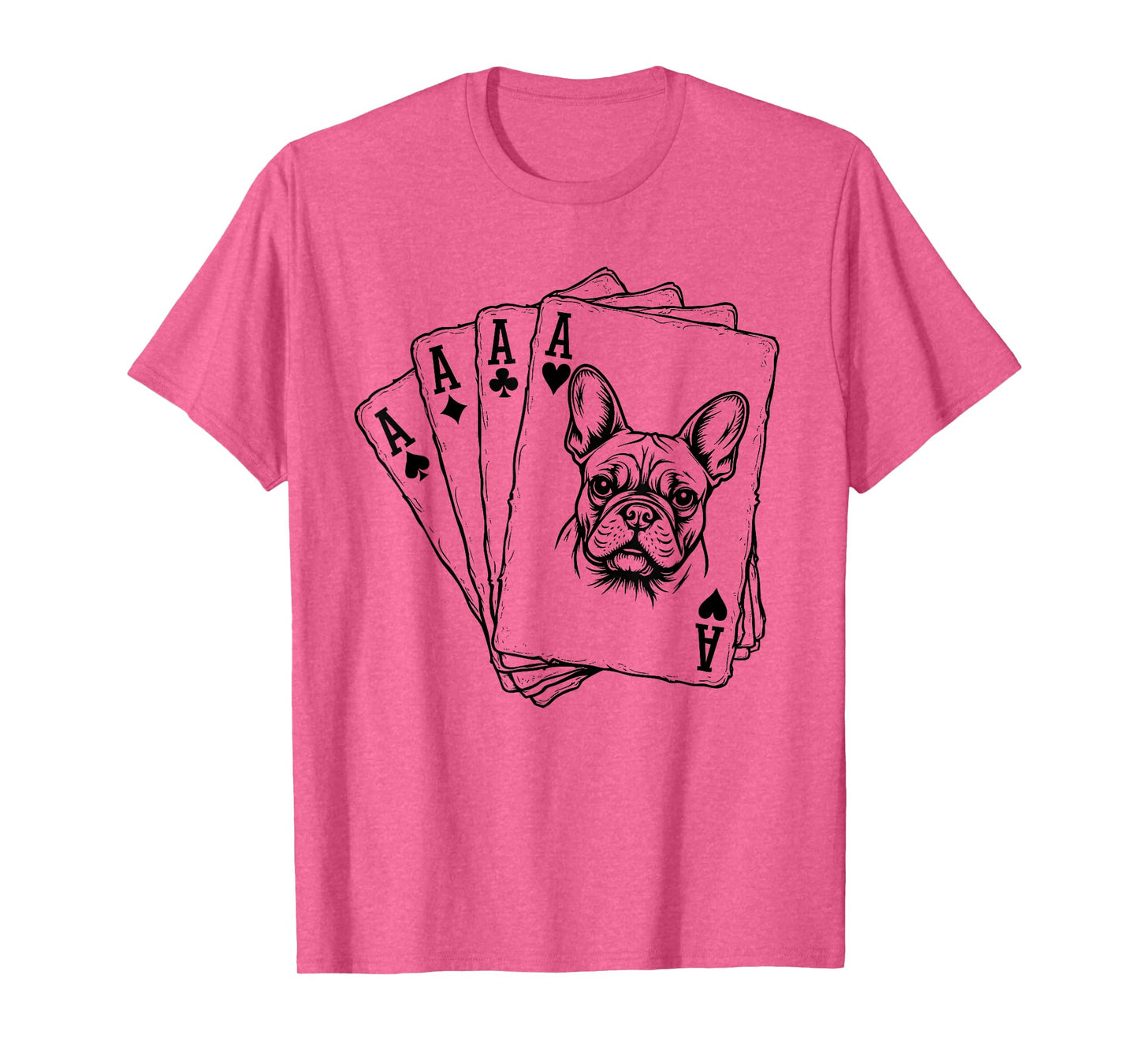 French Bulldog Poker Cards Lover Graphic T-Shirt