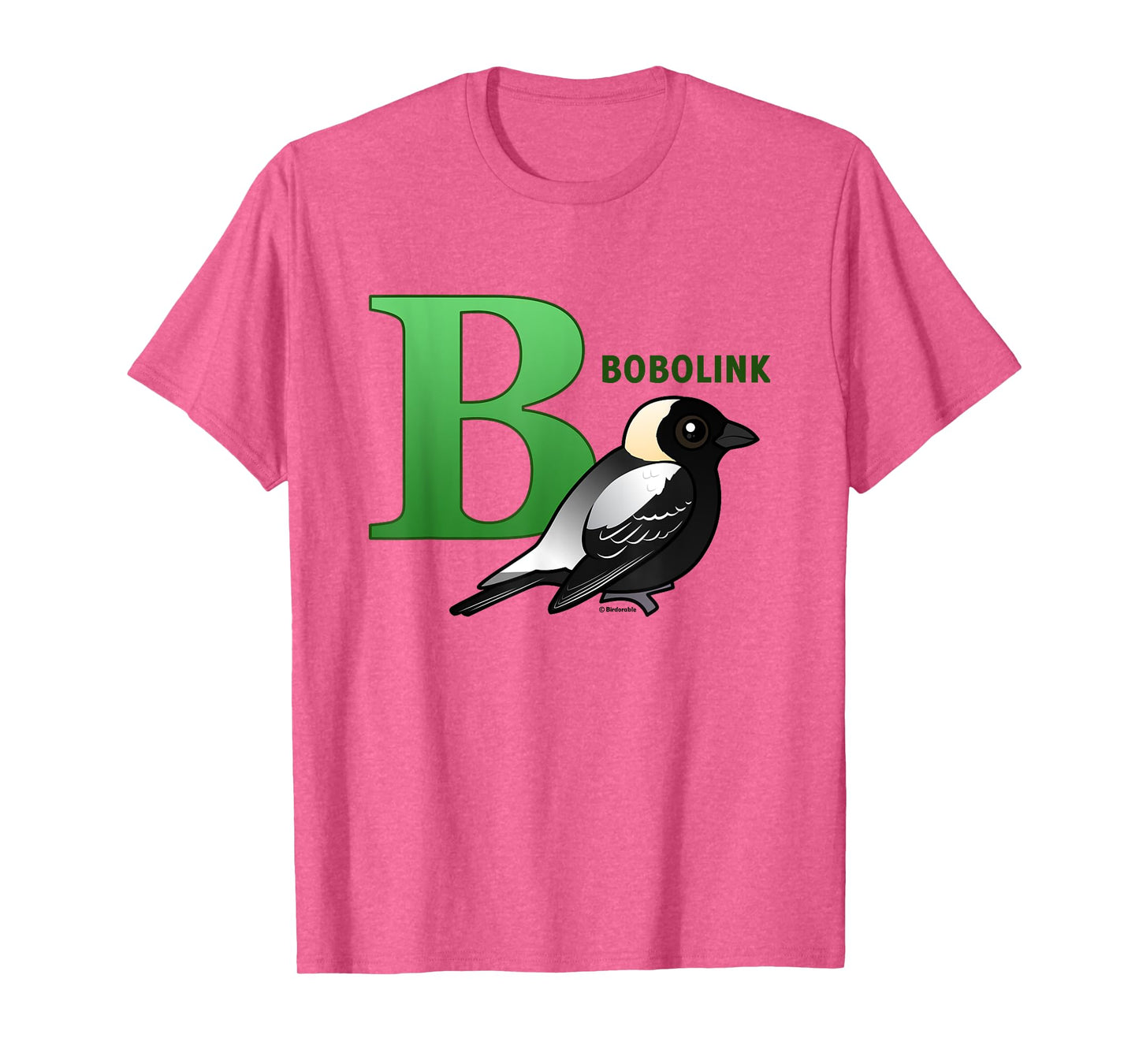 B is for Bobolink Cute Cartoon Bird Design | Bird Alphabet T-Shirt