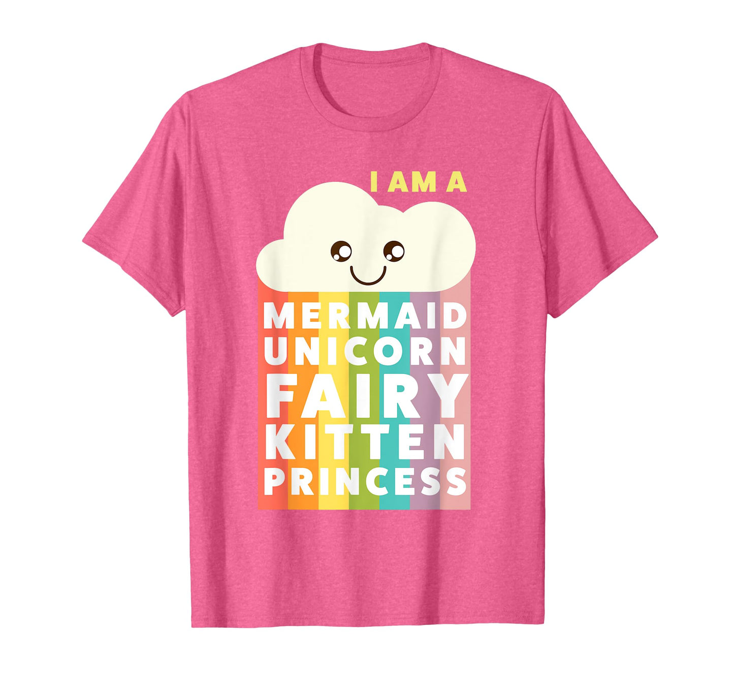 I Am A Mermaid Unicorn Fairy Kitten Princess Cute T Shirt T-Shirt