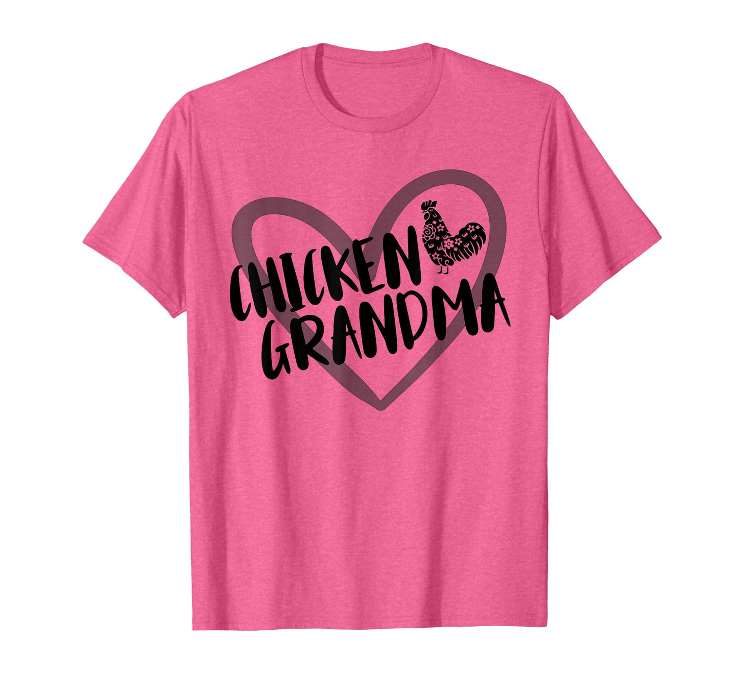 Chicken Grandma Heart Farmer Funny Chicken Lover T-Shirt