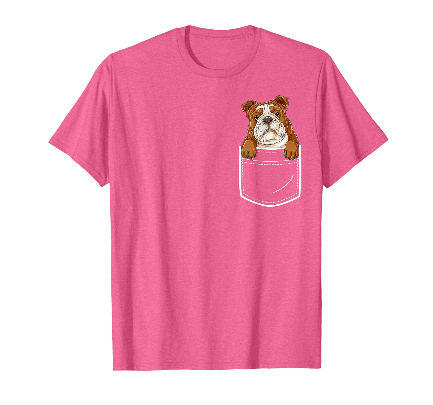 English Bulldog in Your Front Pocket T Shirt Dog Animals Tee T-Shirt for Men Women Kids
