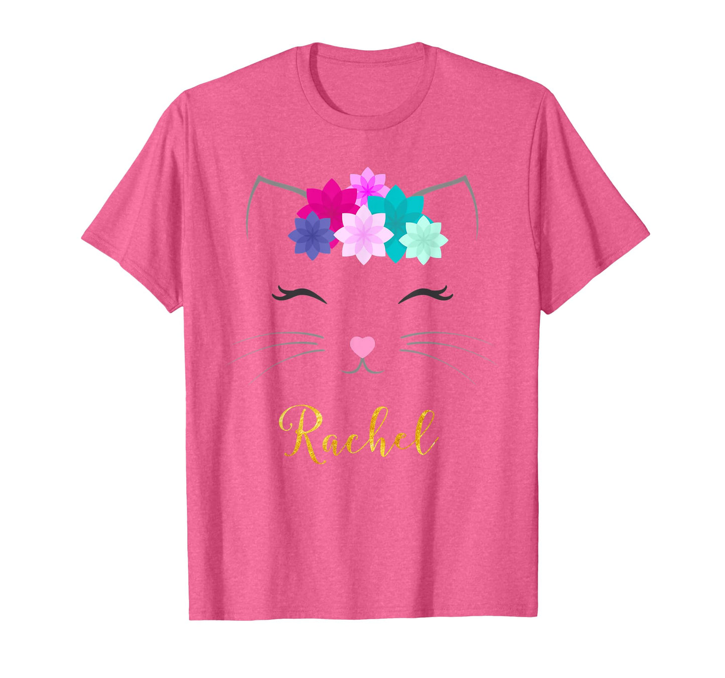 Rachel Name Gift Personalized Kitty Cat T-Shirt
