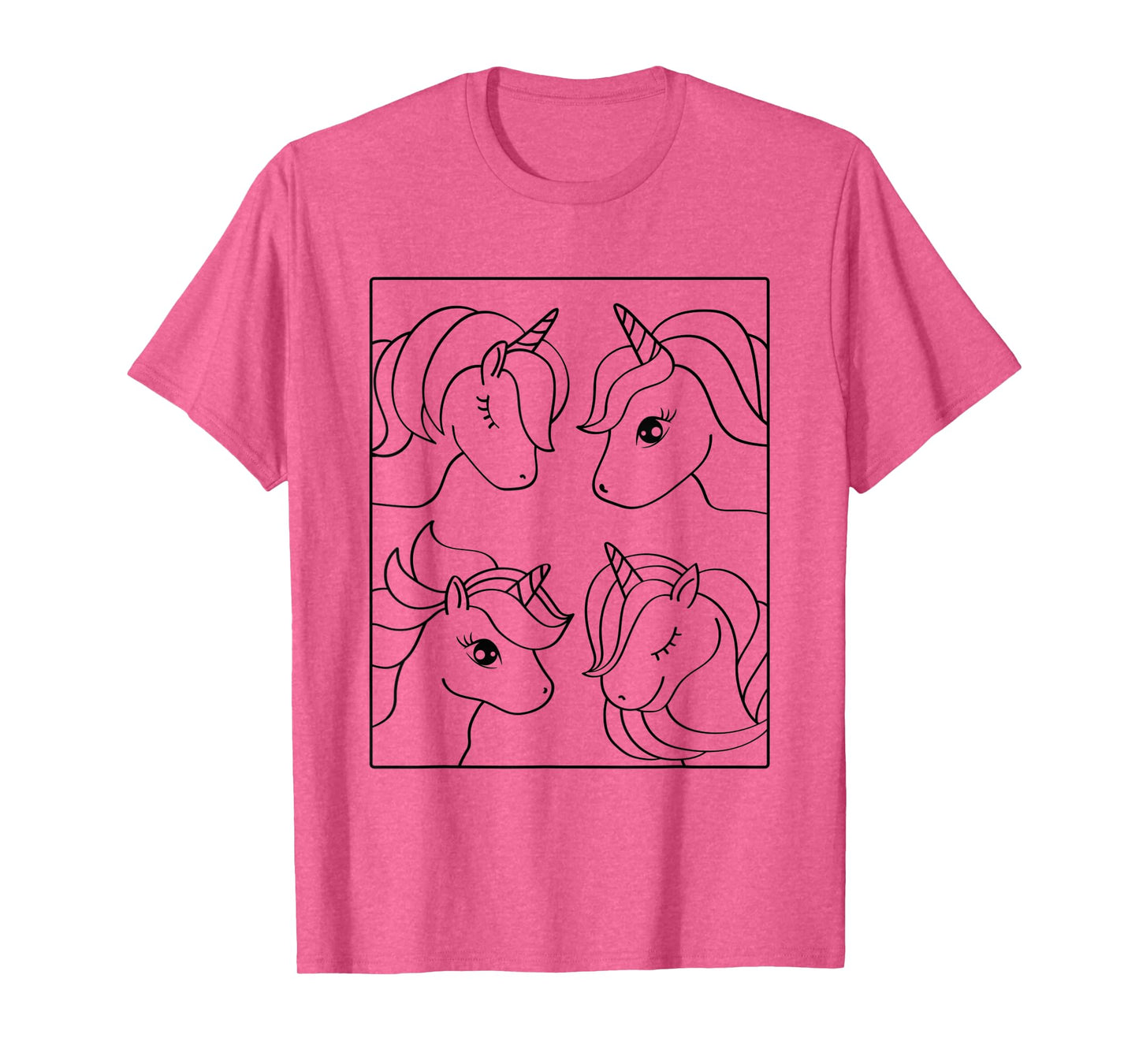 Coloring shirt DIY. Funny unicorns tshirt to paint on T-Shirt