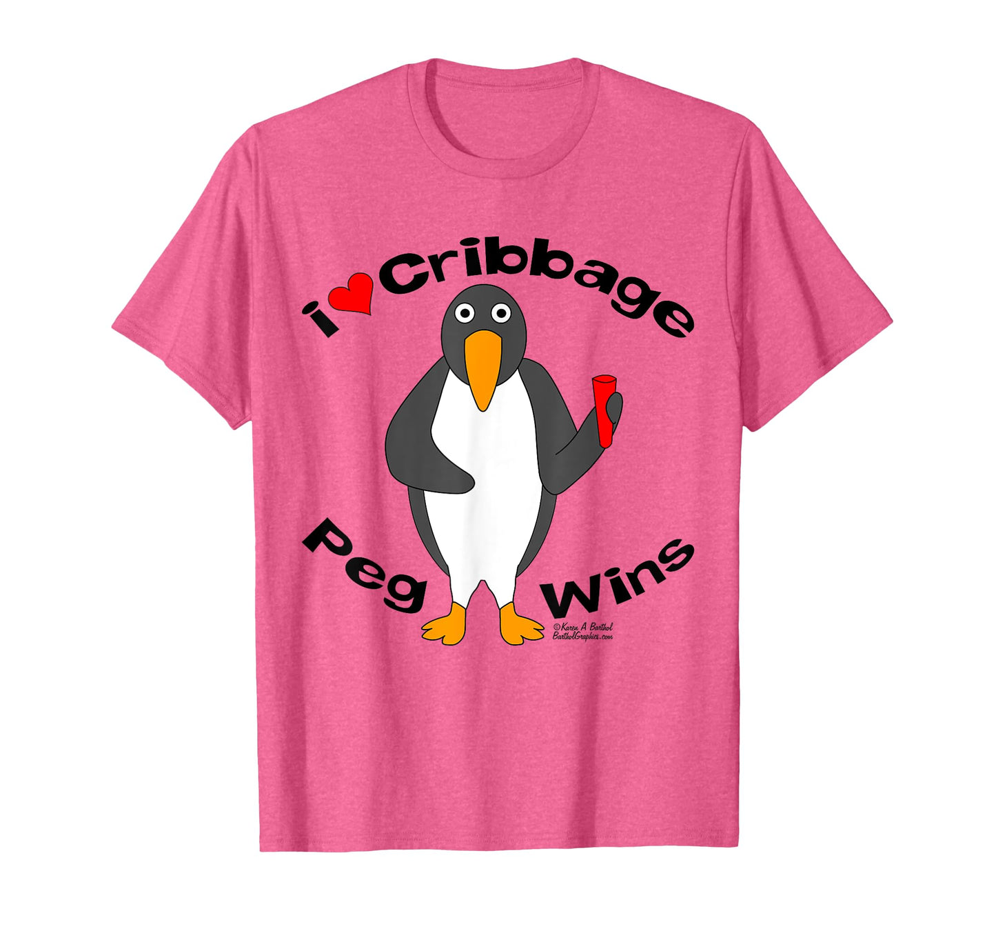 Cribbage Peg Wins Funny Card Game T-Shirt