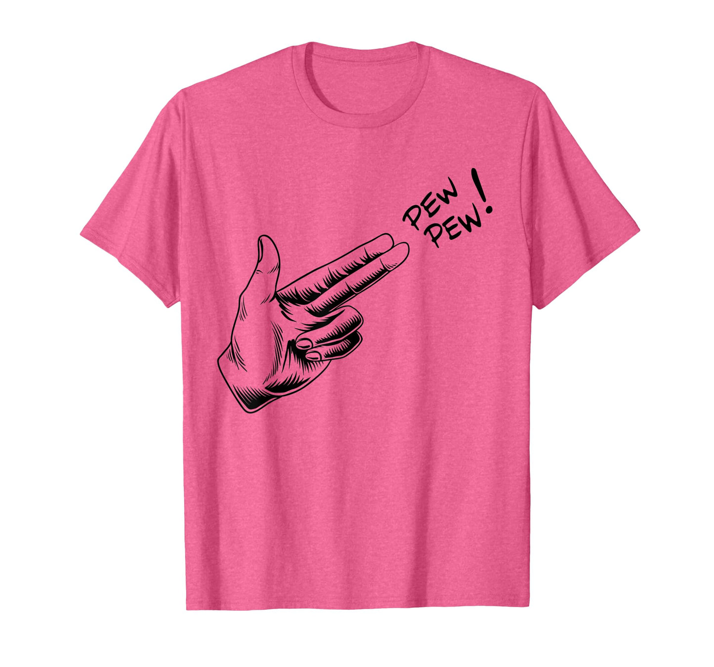 Hand Hands Pew Gun Line Art Scatch Lined Halloween Costume T-Shirt